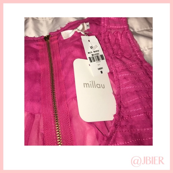 LF Magenta Chiffon Top - Picture 2 of 2